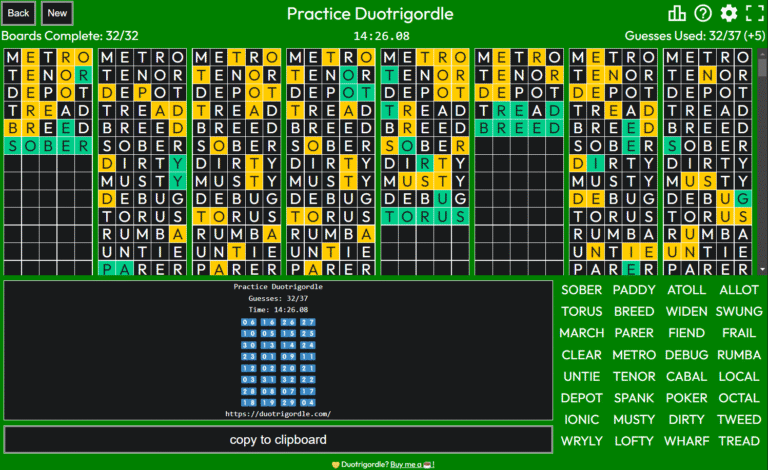 duotrigordle game